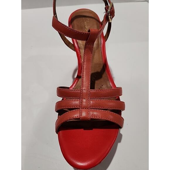 Clarks Shoes Amelia Castle Coral Wedges Womens Size 10M - Picture 8 of 16